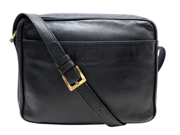 sac a main loewe cuir anagram cuir noir bandouliere