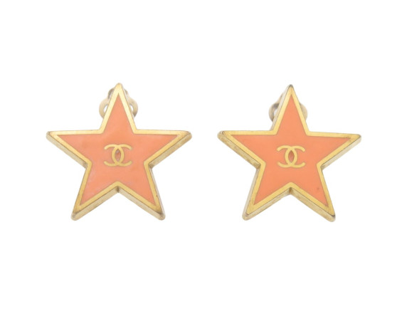  boucles d'oreilles chanel etoiles logo cc
