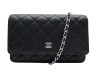 sac a main chanel wallet on chain woc cuir noir