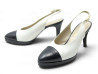 chaussures chanel escarpins cuir noir blanc 37.5