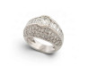 bague bandeau 75 diamants ronds baguette 3.9ct t51 or