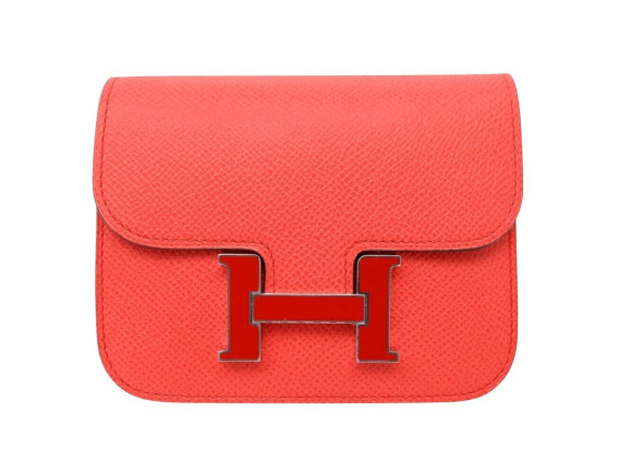  portefeuille hermes constance slim laque cuir