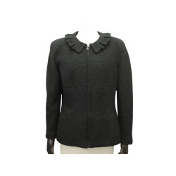  veste chanel en tweed de laine noir 40 m col