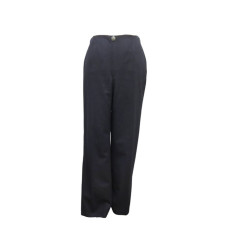  pantalon chanel marine 44 l en laine bouton ancre