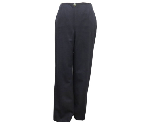 pantalon chanel marine 44 l en laine bouton ancre
