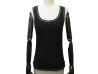 haut chanel debardeur noir 38 m logo cc en coton