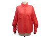  blouse chanel rouge en voile de coton 42 l