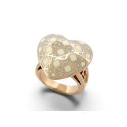 bague cocktail dior coeur cannage t55 cannage dore