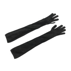  gants longs alaia en velours noir tu p01208413