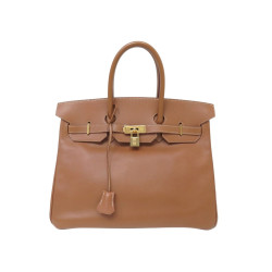 sac a main hermes birkin 35 en cuir epsom gold metal