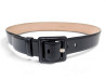 ceinture christian dior t85 cuir vernis noir