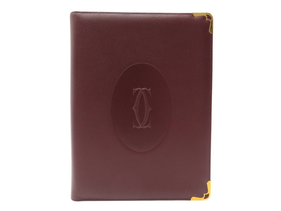 bloc note must de cartier en cuir bordeaux