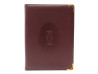 bloc note must de cartier en cuir bordeaux