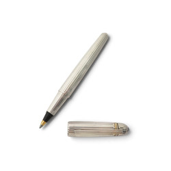  stylo a bille pasha de cartier metal argente