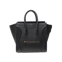 sac a main celine luggage cabas cuir noir medium black