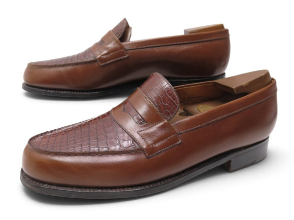 chaussures jm weston mocassins 180 en cuir box de