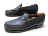 chaussures jm weston mocassins 180 en cuir box bleu