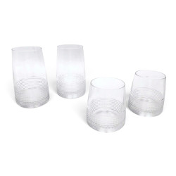  lot de 4 verres hermes intervalle 2 gobelets et 2