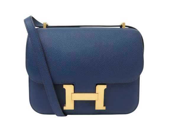 sac a main hermes constance 18cm mini cuir epsom bleu