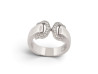  bague cartier double c diamants 0.15ct t52 or 18k