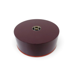 boite hermes ronde laque et corne de buffle vide poche