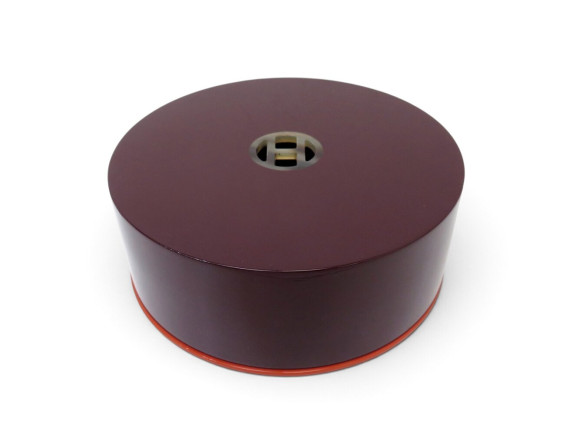 boite hermes ronde laque et corne de buffle vide poche