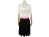 robe louis vuitton col benitier soie 38 m noeud noir