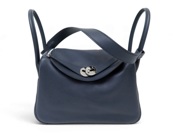 sac a main hermes lindy 26 pm cuir swift bleu