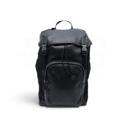 sac a dos prada cuir et toile re nylon noir blakc