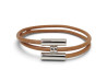 bracelet hermes tournis acier palladier et cuir