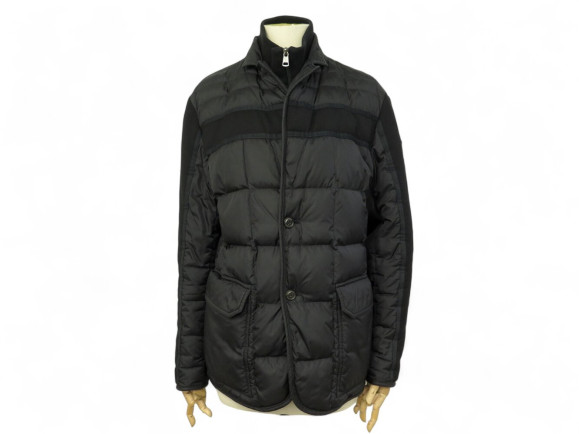 blouson moncler ardenne t2 48 m en nylon noir doudoune
