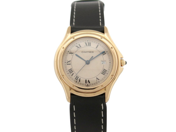 montre cartier cougar 887904 quartz 33mm or