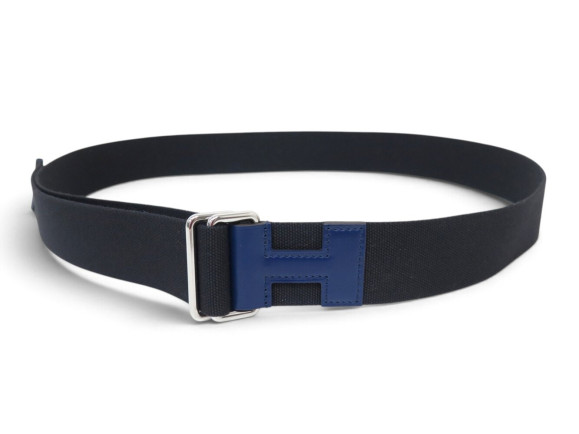 ceinture hermes nomade 40 toile marine boucle