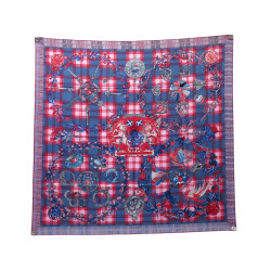  foulard hermes fleurs d'ecosse carre 90 soie