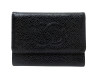  porte monnaie chanel en cuir caviar logo cc