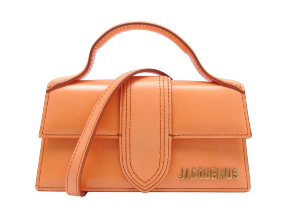 sac a main jacquemus le bambino 213ba006 cuir orange