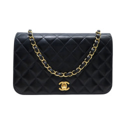 sac a main chanel rabat fermoir timeless pm en cuir