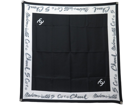 foulard mademoiselle coco chanel carre 90 soie