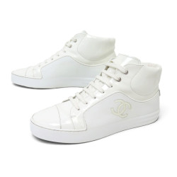  chaussures chanel baskets logo cc g32720 39 cuir