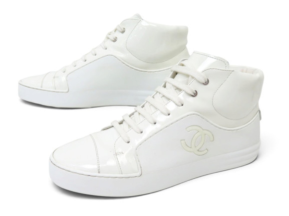  chaussures chanel baskets logo cc g32720 39 cuir