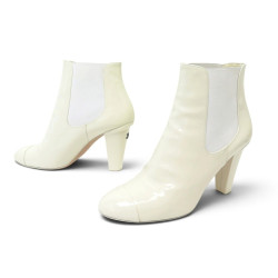  chaussures chanel bottines logo cc g38579 40 cuir
