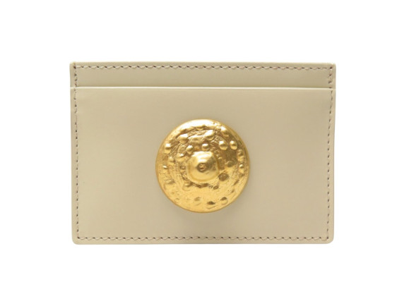porte cartes schiaparelli teton en cuir beige