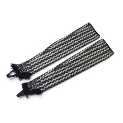  jambieres chanel guetres franges pied de poule