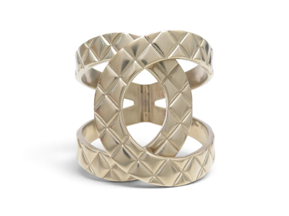  bracelet chanel manchette logo cc matelasse 16cm