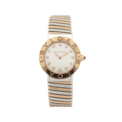 montre bulgari tubogas bbl262twspg 26mm diamant acier