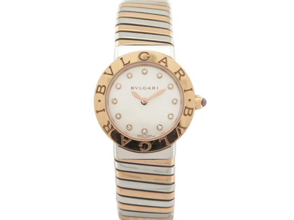 montre bulgari tubogas bbl262twspg 26mm diamant acier