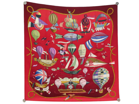 foulard hermes les folies du ciel dubigeon carre