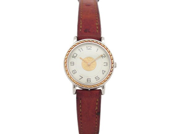  montre hermes sellier se4.220 24mm acier et