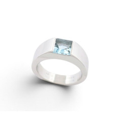   bague cartier tank aigue marine t48 en or