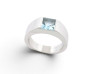  bague cartier tank aigue marine t48 en or